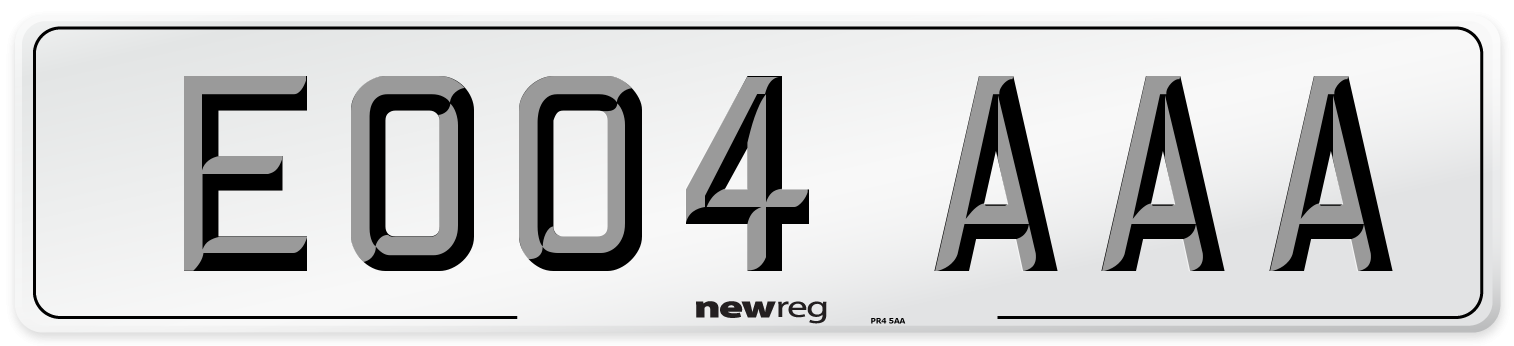 EO04 AAA Number Plate from New Reg